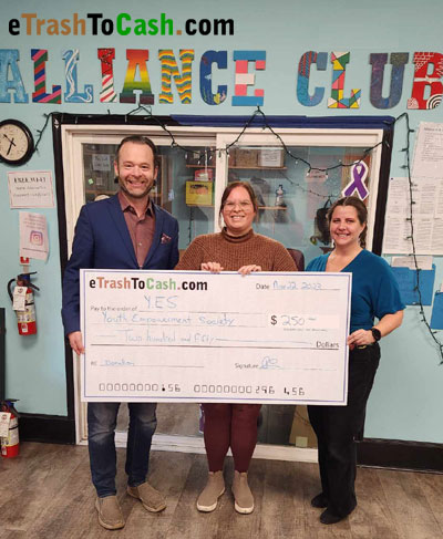 Donation presented to Victoria Youth Empowerment Society
